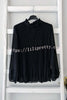 Rooney Pleated Petal Turtleneck Long Sleeve Relaxed Blouse