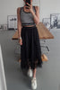 My Darling Dear Tulle Elastic Waist Tiered Midi Skirt