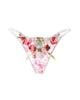 Floral Embroidery Low Waist Lace-up Thong