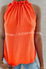 Whitney Cotton Blend Halter Tie Neck Tank Top