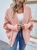 Temperament Commuter Solid Color Knit Cardigan Ladies Sweater