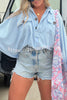 Keep It Cozy and Cute Textured Button Front Pocket Relaxed Pullover