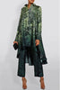 Floral Print Single Breasted Long Sleeved Shirt and Pants Two Piece Set