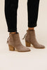 Suede Zipper Ankle Boots