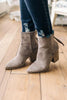 Suede Zipper Ankle Boots