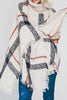 Stripe Tassel Loose High Collar Sweaters