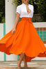 High Waist Pockets Bow Tie Skirts