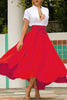 High Waist Pockets Bow Tie Skirts