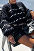 Boadi Contrast Striped Crew Neck Long Sleeved Knitted Sweater