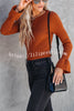 Esen Ribbed Bell Sleeve Knit Sweater