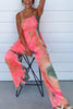 Elastic Tie Dyr Slip Jumpsuits