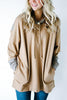 Patchwork Drawstring Pockets Hoodie
