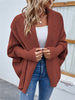 Temperament Commuter Solid Color Knit Cardigan Ladies Sweater