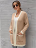 Loose Size Color Matching Long Sleeve Knitted Sweater