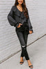 Ruffles V Neck Puff Sleeve Blouse