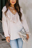 Ruffles V Neck Puff Sleeve Blouse