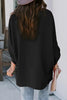 Solid V Neck Bat Blouse