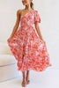 Beautiful Girly Floral Pocketed Smocked Midi Dress