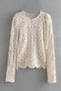 Hollow Crochet Long Sleeve Shirt