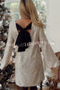 Lilipretty Lost in Your Eyes Sequin Back Tie Up Bow Loose Mini Dress
