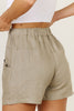 Drawstring Waist Pockets Shorts