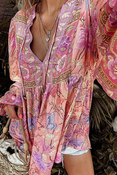 Gypsy Floral Long Sleeve Blouse