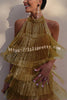 Fringed Halter Neck Backless Mini Dress