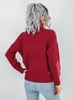 WOMEN LONG SLEEVE BUTTON SWEATER TOP