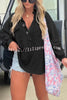 Keep It Cozy and Cute Textured Button Front Pocket Relaxed Pullover