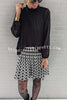 Rooney Pleated Petal Turtleneck Long Sleeve Relaxed Blouse