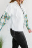 Forest Morning Plaid Button Front Shacket