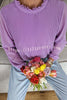 Rooney Pleated Petal Turtleneck Long Sleeve Relaxed Blouse