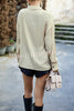 Solid Color Single Breasted Fringed Long Sleeve Shirt