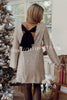Lilipretty Lost in Your Eyes Sequin Back Tie Up Bow Loose Mini Dress