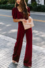 Sqaure Neck Puff Short Sleeve Jumpsuits