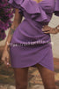 Romantic Playlist Layered Ruffles Off Shoulder Ruched Mini Dress
