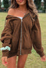 Pockets Loose Hoodie Coat