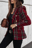 Good Catch Double Breasted Plaid Blazer