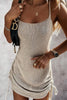 Side Drawstring Slip Sweater Dress