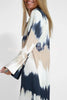 Tie Dye V Neck Pullover Long Sleeve Maxi Dress