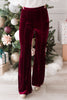 Cheerful Velvet Seam Flares Pants