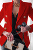 Just Go for It Metal Double Breasted Blazer