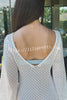 V Neck Button Down Knitted Cutout Long Sleeved Cover Up