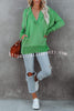 Coffee Perks Cotton Pocketed Henley Hoodie