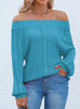 HOLLOW COLLAR OFF THE SHOULDER SWEATER