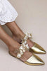 Pearl Floral Pointed Toe Flat