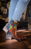 SOFFIA | PETAL APPLIQUE LEATHER ANKLE BOOT