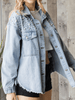 NORTH STAR EMBELLISHED BUST POCKETED DENIM SHACKET