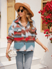 ZION DISTRESSED BUTTON DOWN SHACKET - MULTI