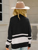 Women's Fashionable Stand-up Neck Zip-up Sweater